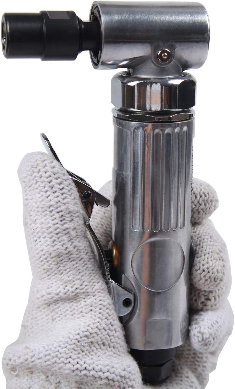 YELWAY Amoladora de troquel de aire en ángulo de 1/4 pulgadas, 20000 RPM, en ángulo de 90 grados, ángulo de la serie Edge con 1/4 pulgadas, de ángulo de aire, de ángulo neumático, color pulido - DIGVICE MX