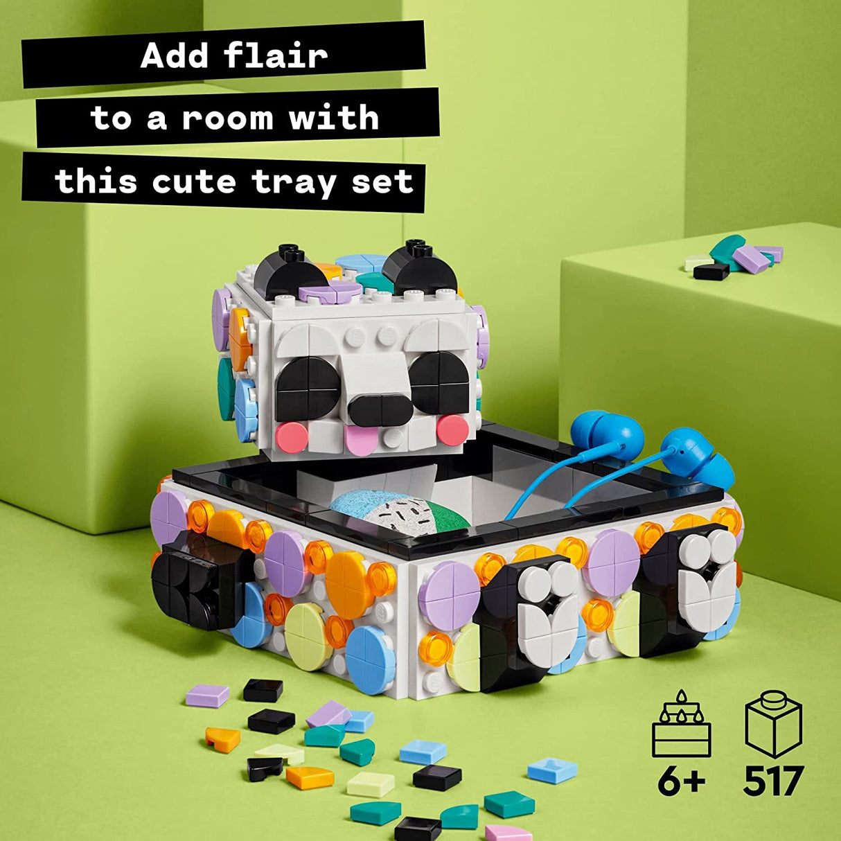 LEGO DOTS Cute Panda Tray 41959 DIY Craft Toy (517 piezas)