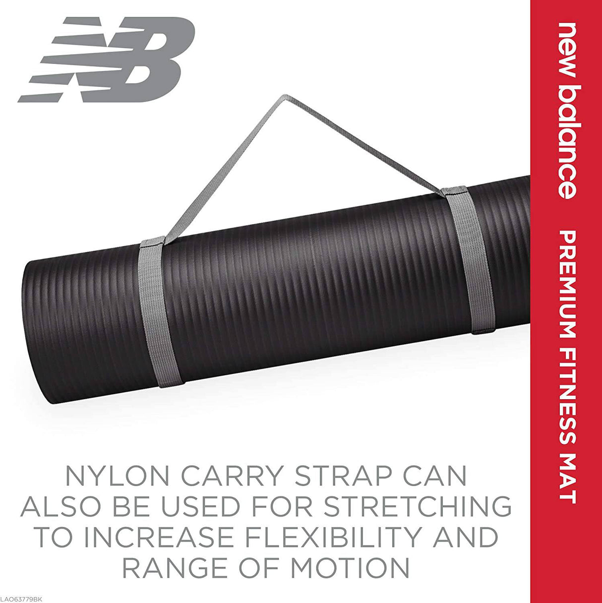 New Balance - Colchoneta de fitness de 10 mm de grosor - Colchoneta de ejercicios para ejercicios Esterillas de yoga para mujeres y hombres - Antideslizante y fácil de limpiar