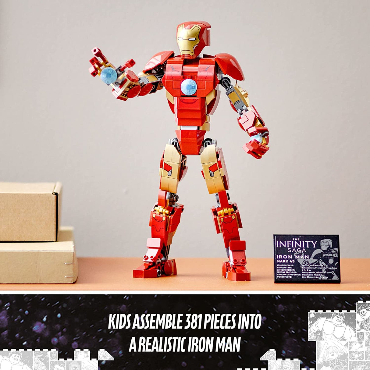 LEGO Marvel Super Heroes Iron Man Figura 76206 (381 piezas)
