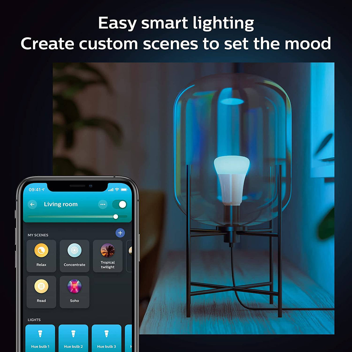 Bombilla inteligente LED Philips Hue White and Color Ambiance A19 E26, compatible con Bluetooth y Zigbee (Hue Hub opcional), funciona con Alexa y Google Assistant: un dispositivo certificado para humanos (562785), paquete de 3 - DIGVICE MX