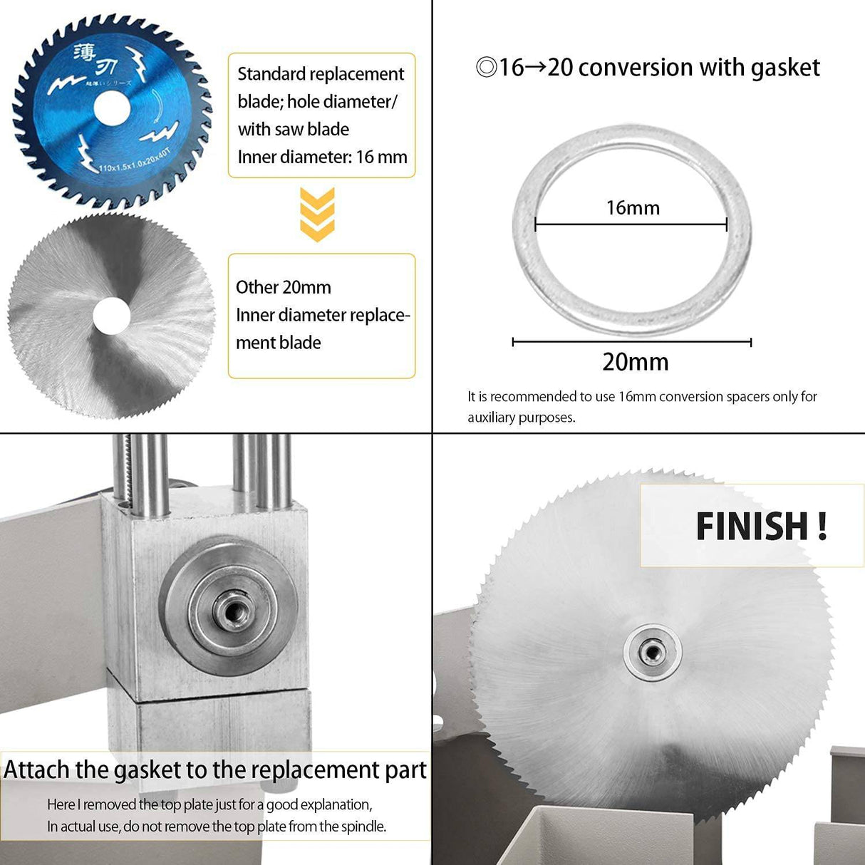 Huanyu Mini Sierra de mesa Mejorada 300W 9000RPM multifuncionales de precisión Torno de carpintería Banco de pulido Modelo de hoja ajustable hecho a mano, portátil eléctrica para manualidades de bricolaje - DIGVICE MX