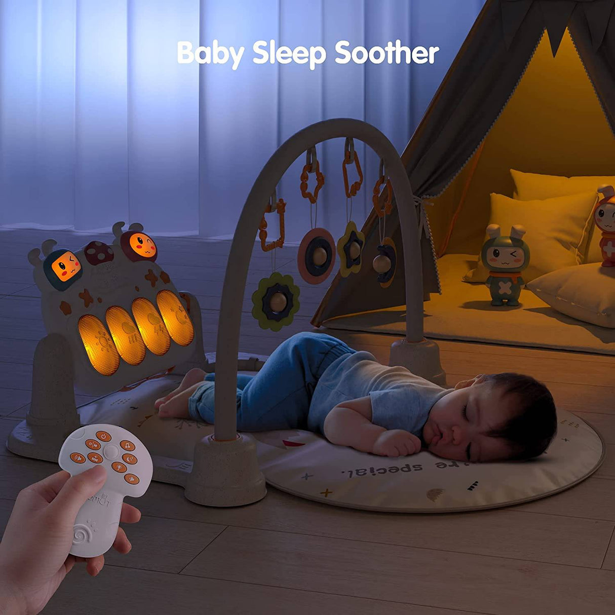 TUMAMA Dinosaur Baby Gym, control remoto Baby Activity Gym Playmats, Kick and Play Piano Baby Play Mat para niños y niñas recién nacidos - DIGVICE MX