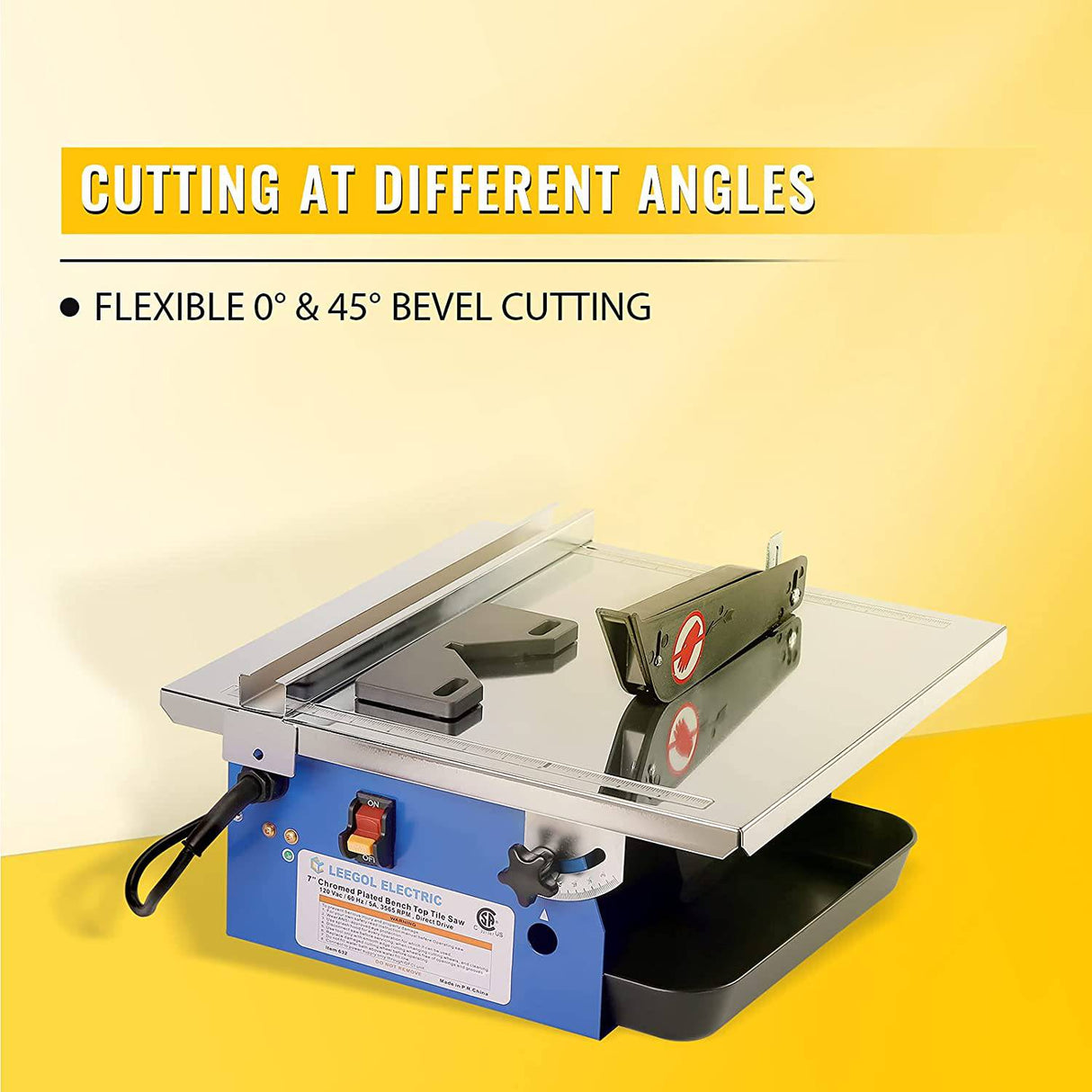 Leegol - Sierra eléctrica de banco para azulejos húmedos de 7 pulgadas - Sierra de mesa portátil para cortar azulejos de porcelana con sistema de agua - DIGVICE MX