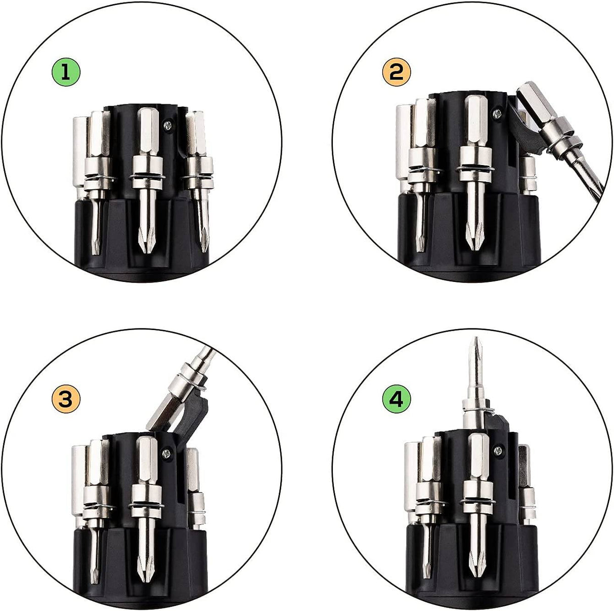 Destornillador eléctrico Decare, pistola de tornillo eléctrica inalámbrica recargable de 3,6 V con 6 uds. Bits, 1 Uds. Adaptador de extensión y luz LED - DIGVICE MX