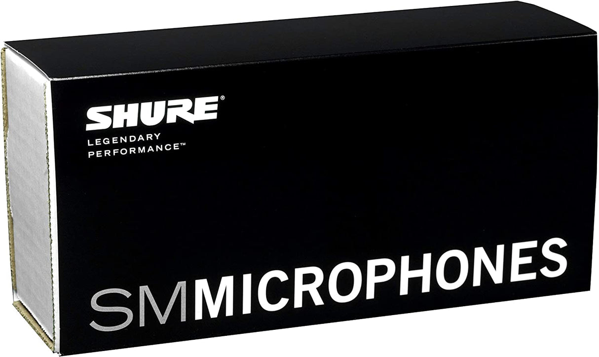 Shure SM48 Micrófono vocal dinámico cardioide con cartucho de montaje en choque, rejilla de malla de acero y filtro "Pop" integral, clip de micrófono A25D, bolsa de almacenamiento, conector XLR de 3 pines, no incluye cable (SM48-LC)