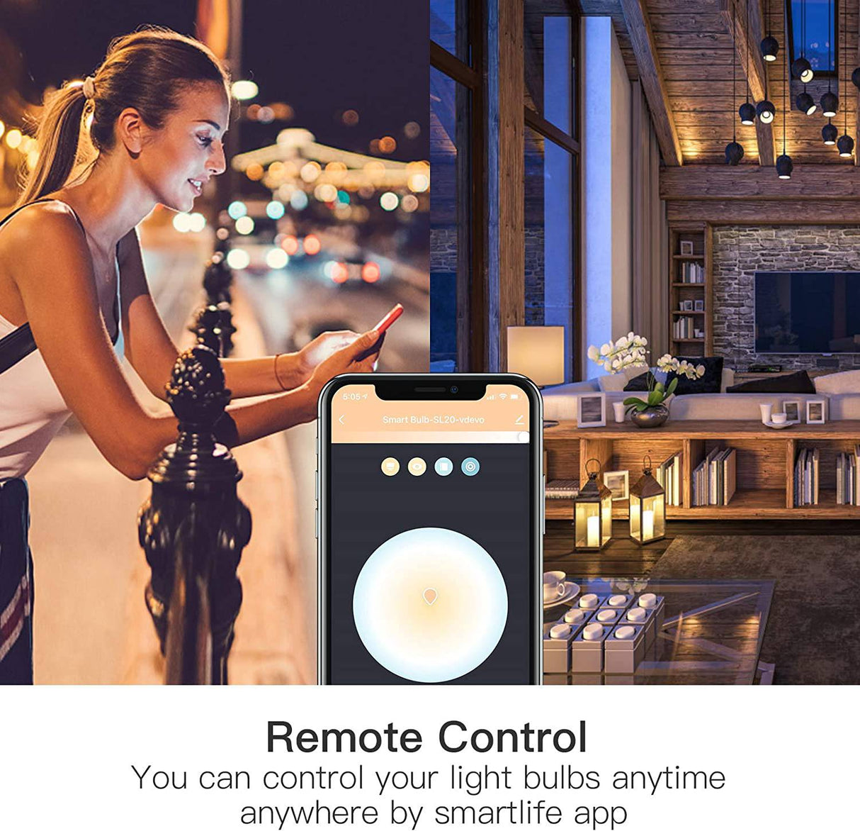 LOPOO Bombilla inteligente, bombilla LED blanca cálida/fría regulable, compatible con Alexa y Google Home, A19 E26 9 W (equivalente a 60 W) 800 lúmenes, no requiere concentrador, luces inteligentes para el hogar (4 unidades) (SL22) - DIGVICE MX