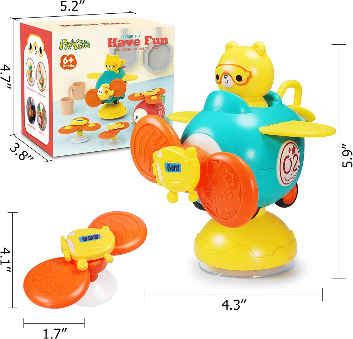 PRAGYM Juguetes para bebés para bebés de 12 a 18 meses de edad, Spinner de aprendizaje - B0B8CF2QR4