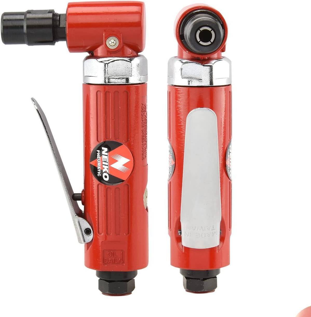 NEIKO 30060A Amoladora neumática de ángulo recto de 1/4” | 20.000 RPM | 4 CFM Consumo | Escape trasero | Culata - DIGVICE MX