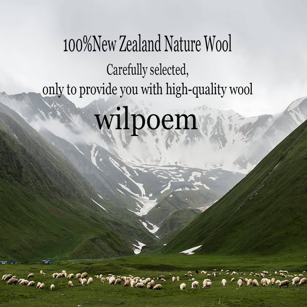 WilPoem New Zealand Nature Wool Dryer Balls - Bola suavizante de tela para pieles sensibles - Ayuda a prevenir las arrugas y reduce la estática - Reutilizable 3000 Clasificación de ciclo - (paquete de 6 XL) - DIGVICE MX