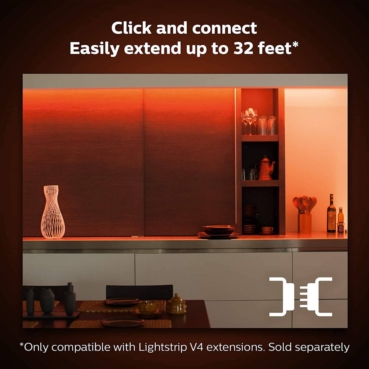 Philips Hue Bluetooth Smart Lightstrip Plus Kit base de 2 m/6 pies con enchufe, (Voz compatible con Amazon Alexa, Apple Homekit y Google Home) - DIGVICE MX