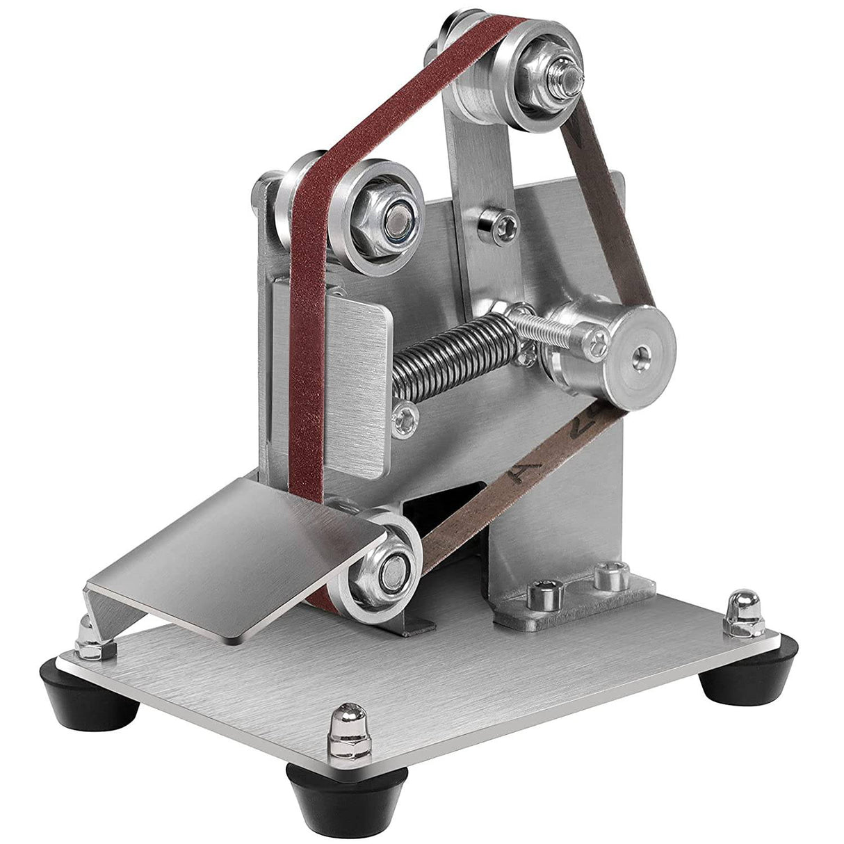 OLenyer - Mini lijadora de banda, amoladora de banco eléctrica, pulidora eléctrica, 7 pulidoras de velocidad variable ajustables con 3 llaves, 10 bandas - DIGVICE MX