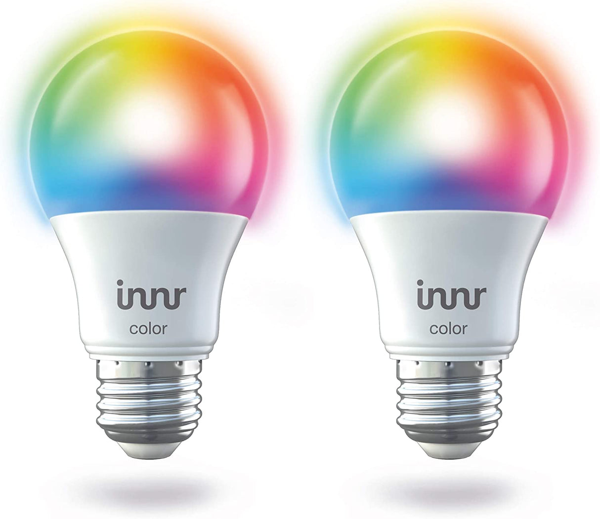 Innr Zigbee Smart Bulb A19 Color, funciona con Philips Hue, SmartThings, Alexa y Hey Google (se requiere Hub), bombilla LED RGBW regulable A19 con base E26, equivalente a 60 W, paquete de 2, AE 280 C-2 - DIGVICE MX