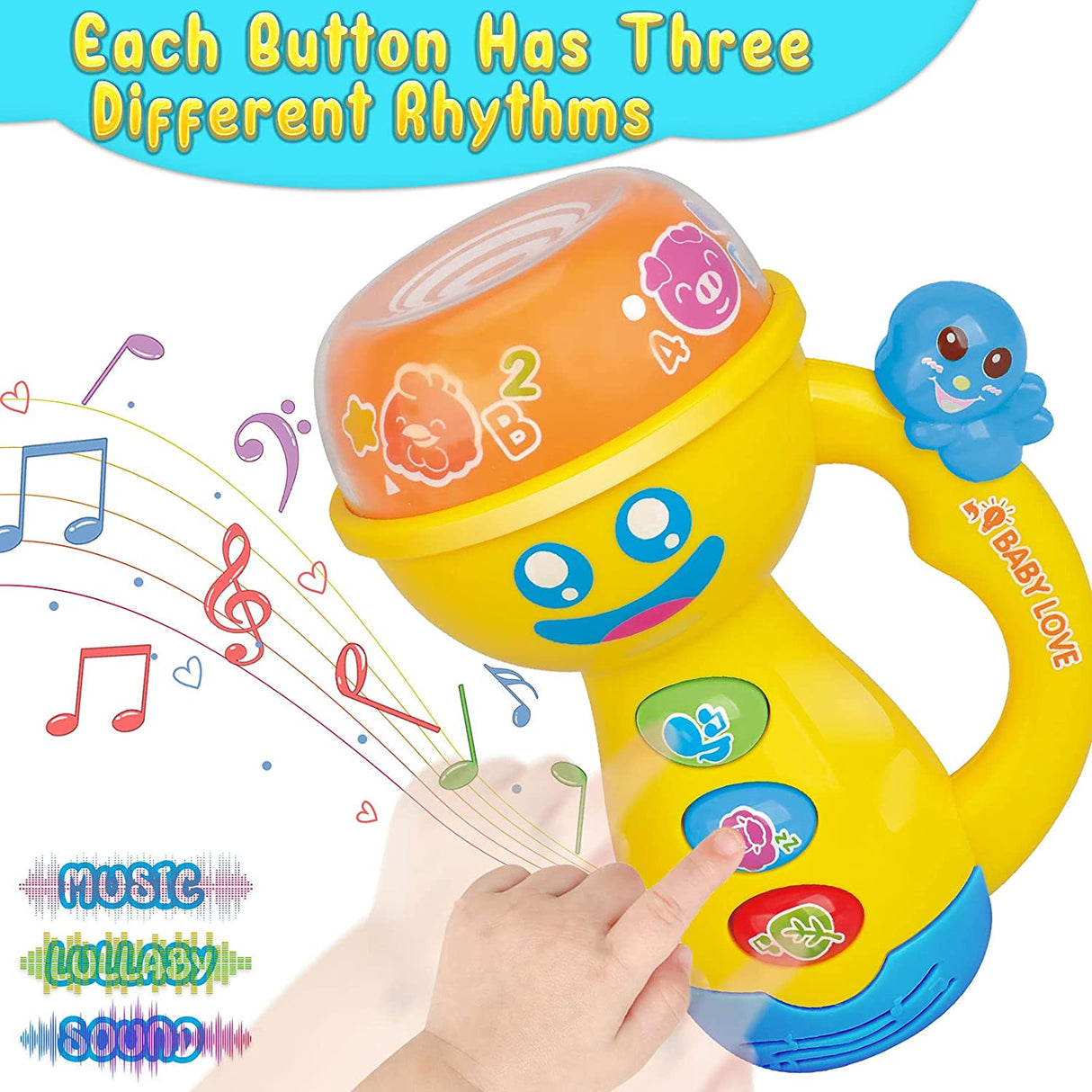 HISTOYE - Linterna musical para niños, juguetes para niños pequeños, proyector de luz nocturna - B096FS9G1Y