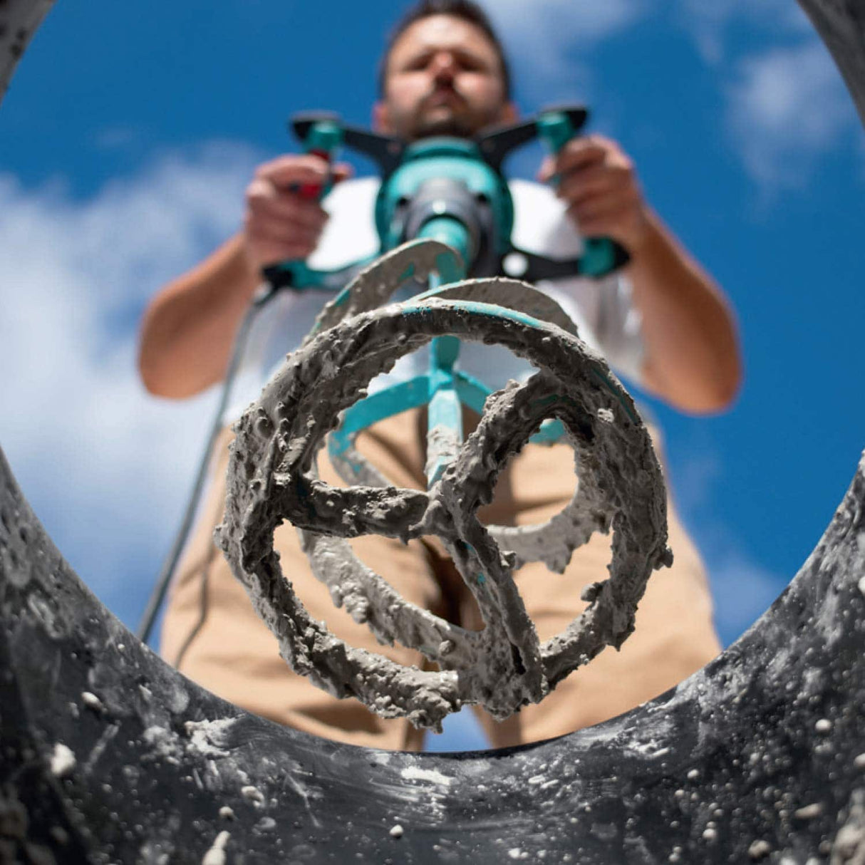 COLLOMIX Paleta mezcladora - Broca de accesorio de taladro mezclador de 4,7" serie WK para todos los materiales pegajosos y viscosos - Conexión HEXAFIX - WK120HF - DIGVICE MX