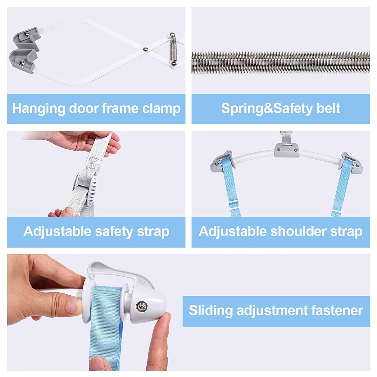 O WOWZON - Jumper para puerta de bebé y ejercitador de gorila con abrazadera de puerta de correa ajustable, jerséis para bebés de 6 a 24 meses, bebés y niños pequeños - DIGVICE MX