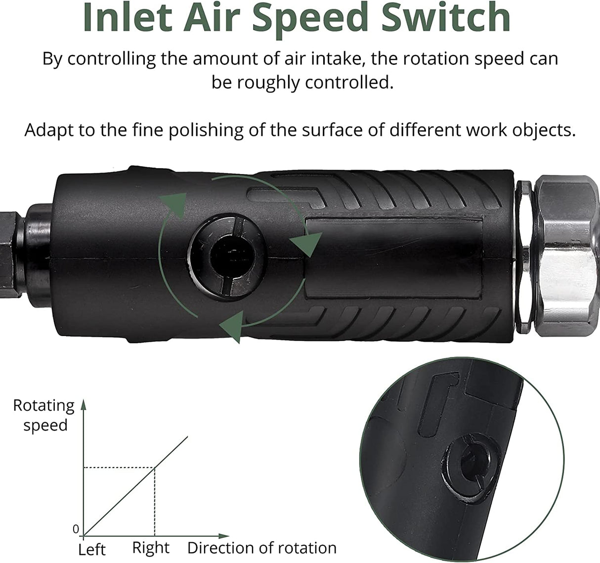 EYPINS Amoladora de aire, de ángulo de aire comprimido 90 Grados Mini lijadora Amoladora Pulidora Juego de herramientas para rectificado de contorno, pulido, fresado - DIGVICE MX