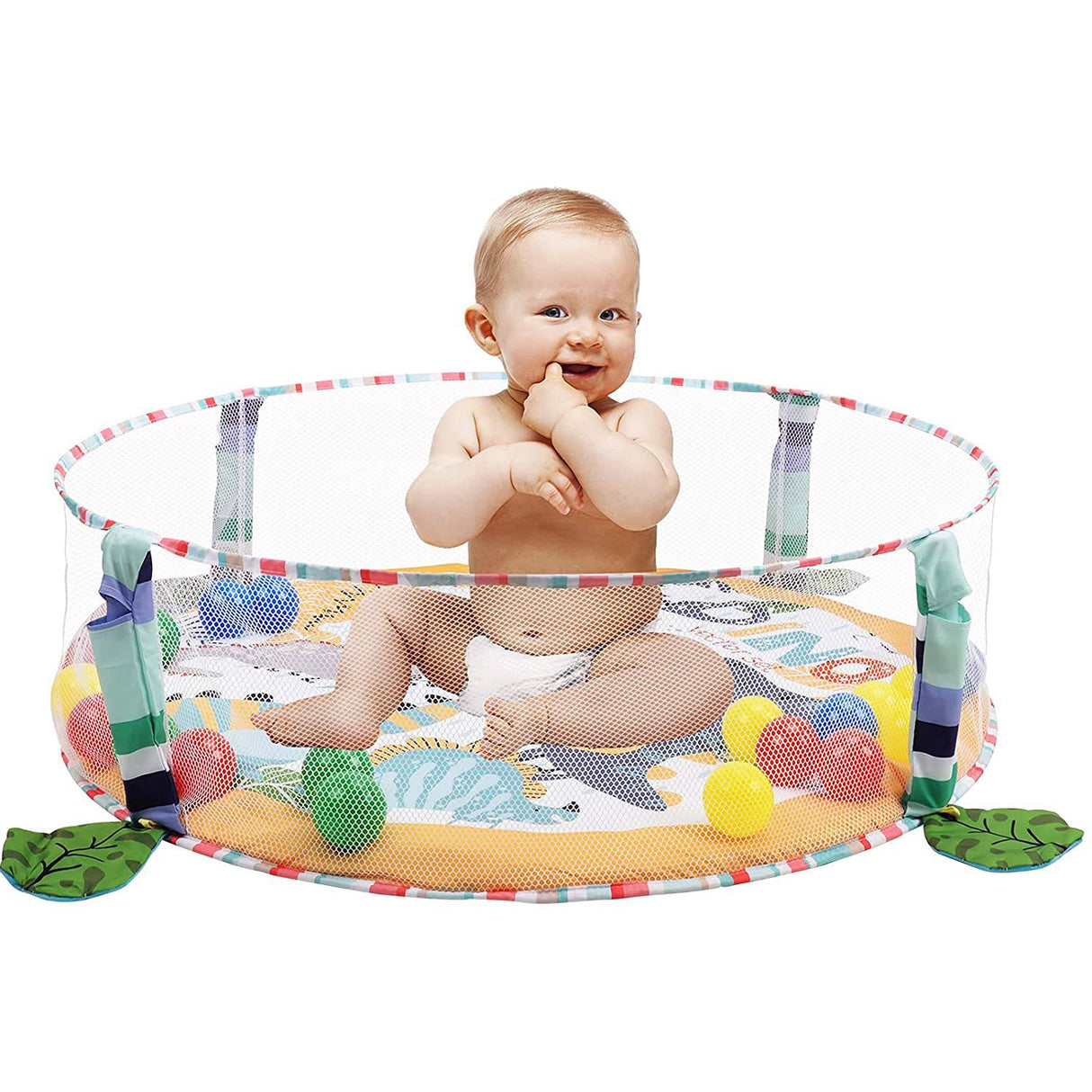 BATTOP Tapete de juegos para bebés, gimnasio de actividades con hoyo de pelota, tapete 4 en 1 para el tiempo boca abajo para bebés y niños pequeños, con juguetes sensoriales - DIGVICE MX