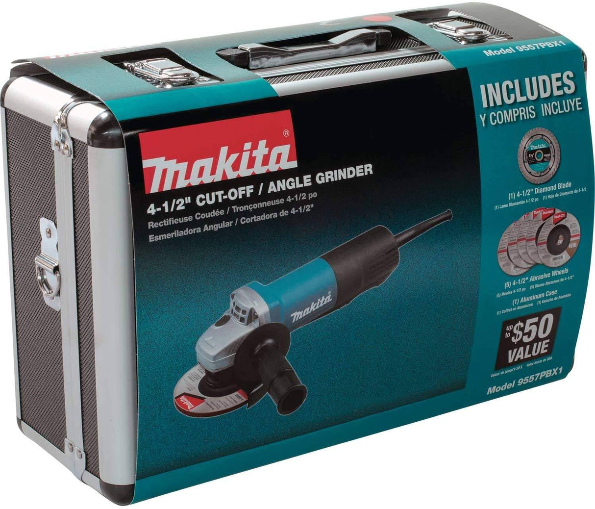 Makita 9557PBX1 4-1/2" interruptor de paleta corte/amoladora angular - DIGVICE MX