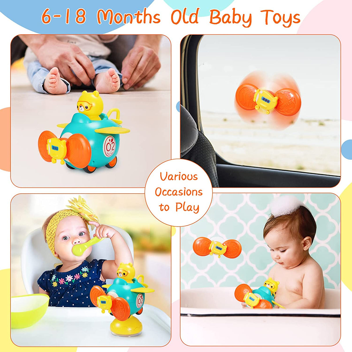 PRAGYM Juguetes para bebés para bebés de 12 a 18 meses de edad, Spinner de aprendizaje - B0B8CF2QR4