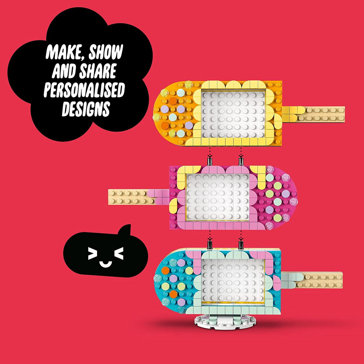 LEGO DOTS Ice Cream Marcos de fotos y pulsera 41956 (474 piezas)