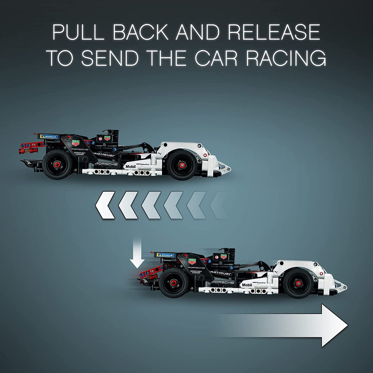 LEGO Technic Formula E Porsche 99X Electric 42137 Juego de juguetes de construcción para niños, niños y niñas a partir de 9 años (422 piezas)