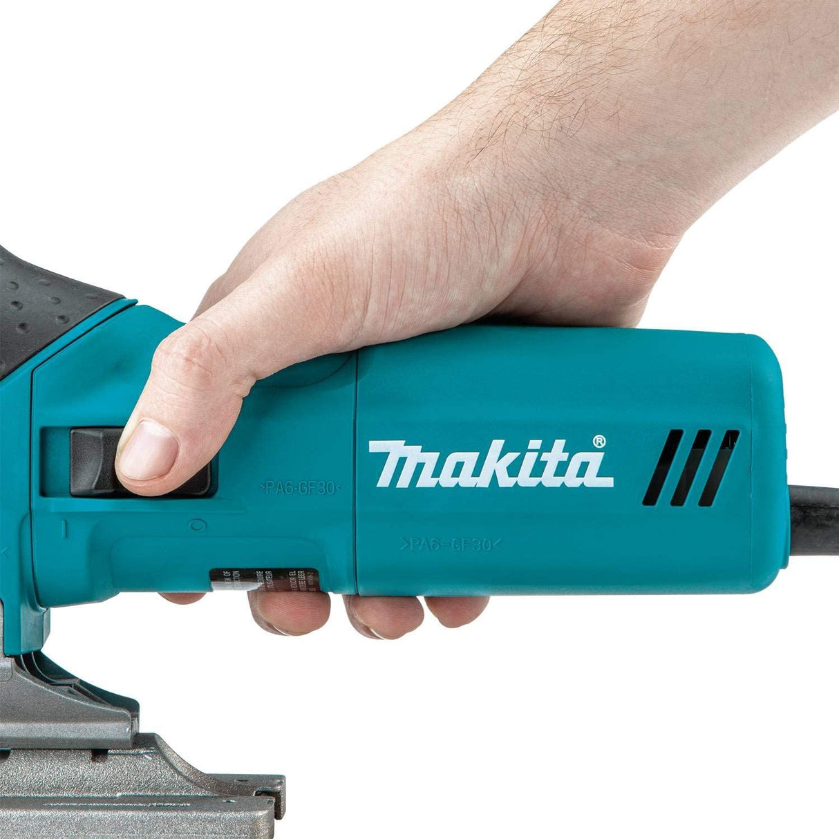 Makita 4351FCT Sierra caladora con empuñadura de barril, con cambio de hoja "sin herramientas" - DIGVICE MX
