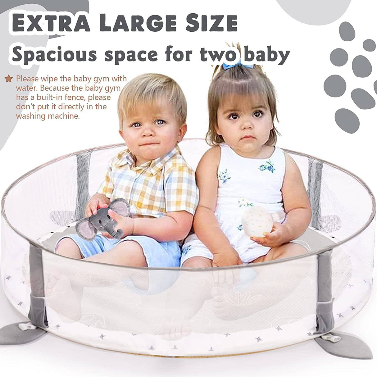 Crisschirs - Gimnasio de actividades para bebés 5 en 1 XL grande y hoyo de pelota - Combinación de gimnasio de actividades para bebés y hoyo de pelota para exploración sensorial y desarrollo de habilidades motoras - DIGVICE MX