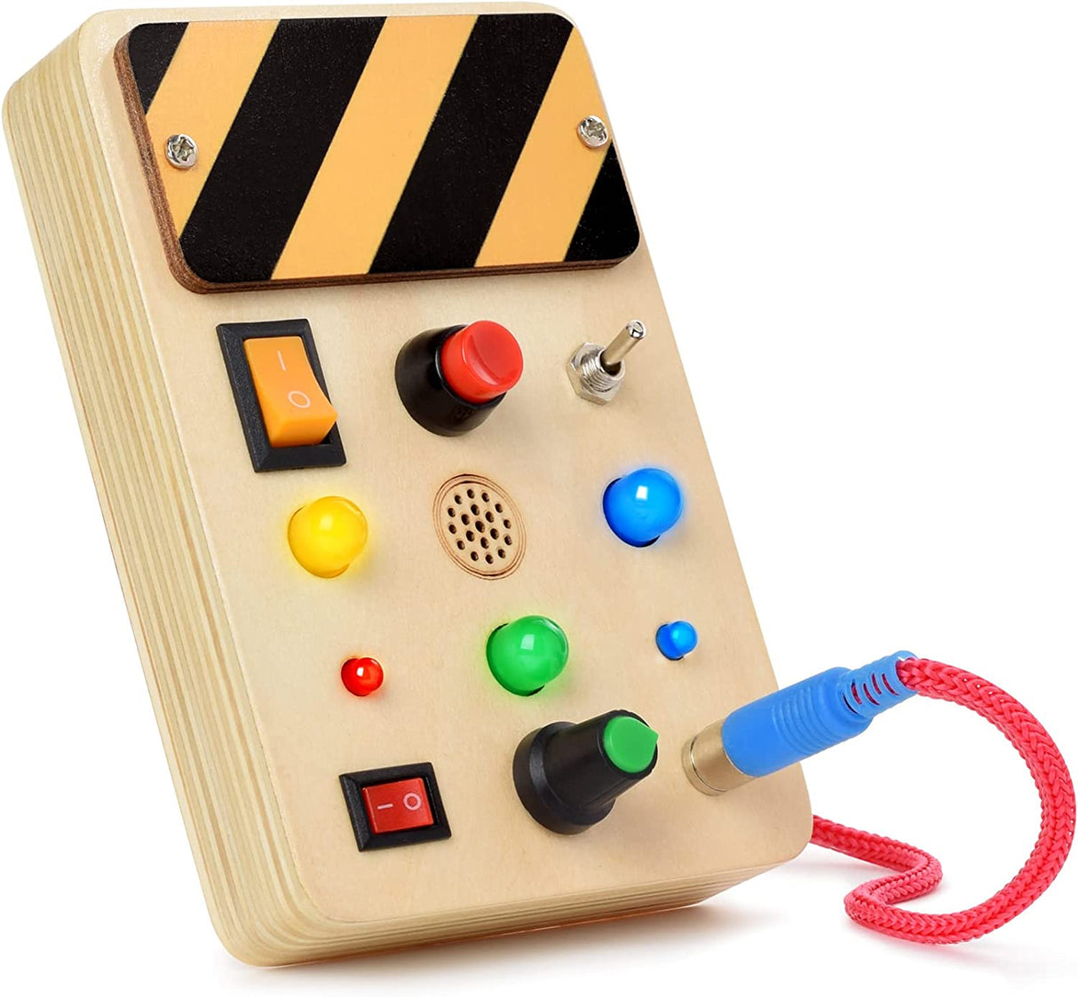 POLKRANE Tablero ocupado con luz LED, juguetes sensoriales para niños pequeños - POL-POL-DE-MB-01