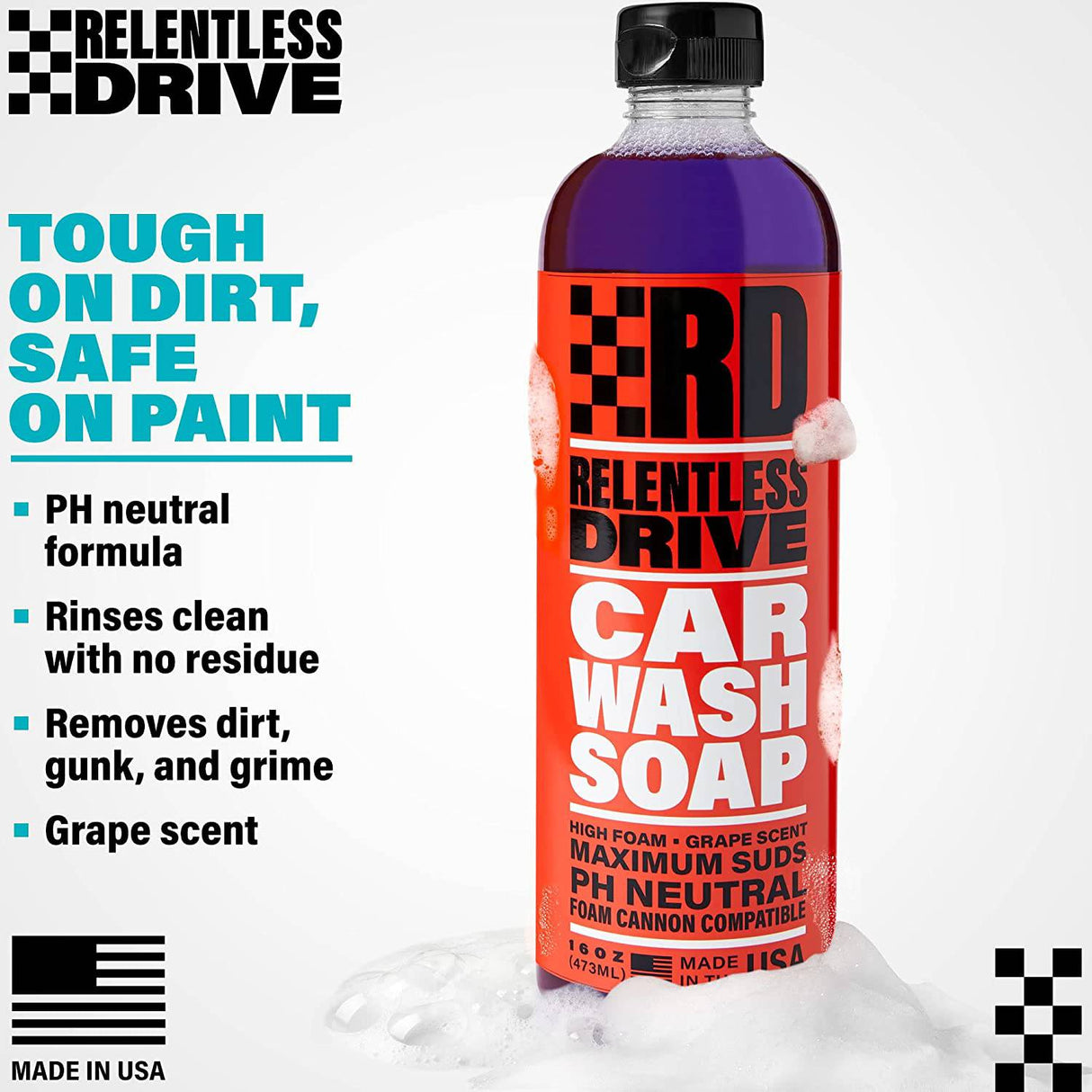 Relentless Drive - Cañón de espuma premium para manguera de jardín (se conecta a cualquier manguera de jardín)