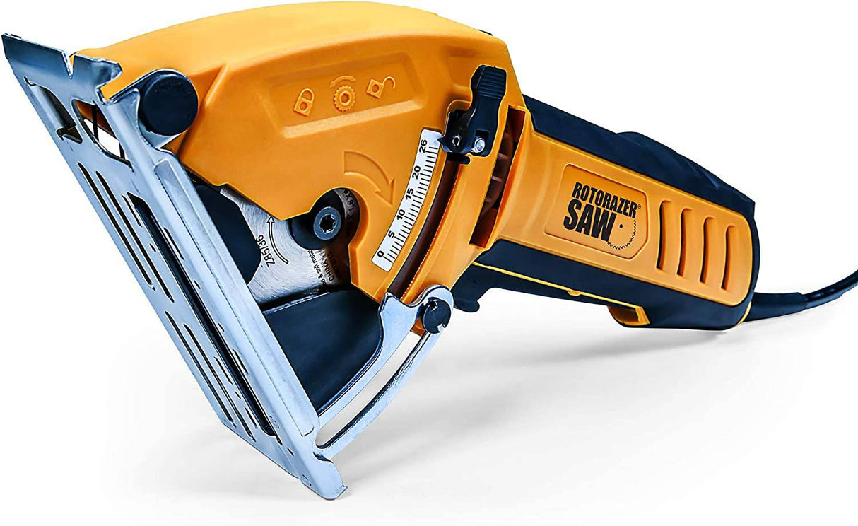 ROTORAZER Juego de sierra circular compacta Proyectos de bricolaje: corte de paneles de yeso, azulejos, lechada, metal, tuberías, PVC, plástico, cobre, alfombras con cuchillas, colector de polvo y estuche - DIGVICE MX