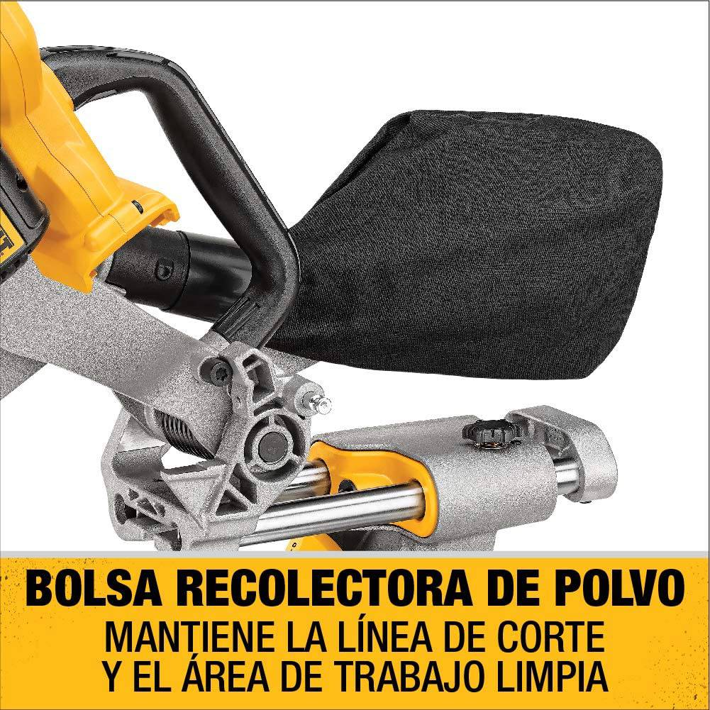 Sierra ingletadora DEWALT 20V MAX 7-1/4 pulgadas, solo herramienta, inalámbrica (DCS361B) - DIGVICE MX