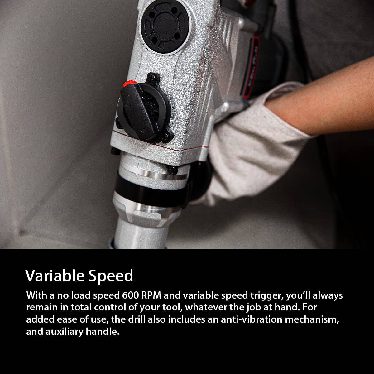 XtremepowerUS Martillo giratorio eléctrico de lujo de 1200 W SDS Plus taladro giratorio mango ajustable broca plana con estuche de transporte - DIGVICE MX