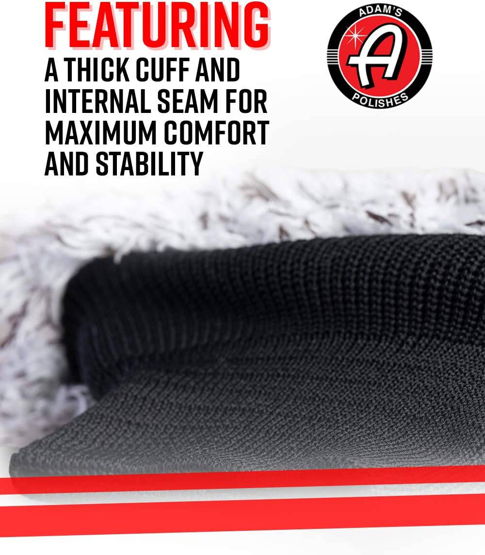 Adam's Guante de lavado de autos de microfibra, esponja para autos envuelta en un material de tela de fibra de felpa suave, lavado seguro con cualquier jabón para autos, cubo, pistola de espuma, cañón de espuma, otros suministros de limpieza