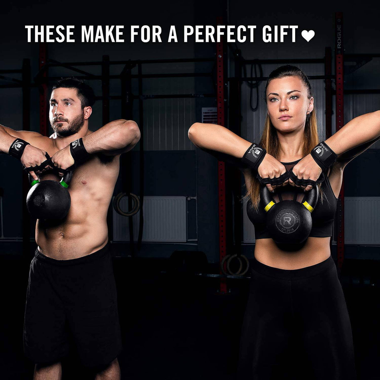 Mava Sports - Guantes de entrenamiento ventilados con muñequeras integradas y acolchado de silicona en toda la palma Agarre adicional