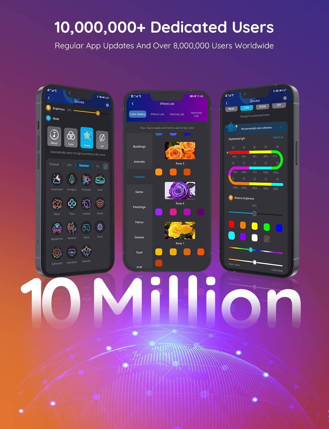 Govee RGBIC Cuerda de luz de neón, luces de cuerda de 16.4 pies con sincronización de música, diseño creativo de bricolaje, funciona con Alexa y Google Assistant, tira de luces LED  (no es compatible con WiFi 5G) - DIGVICE MX