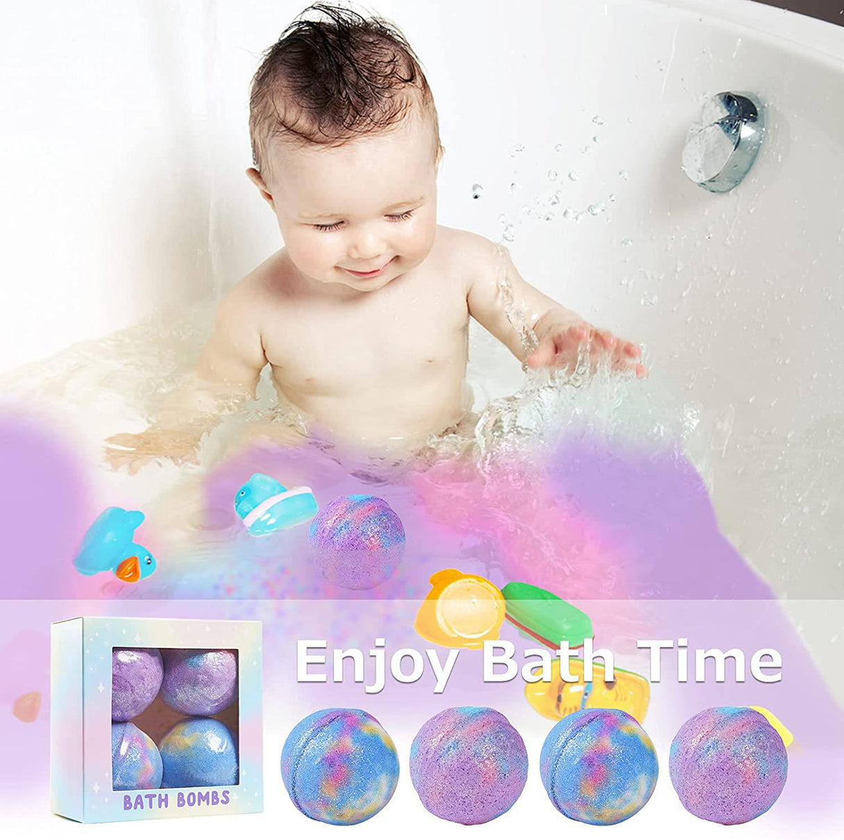 BATHBOMBS - bombas de baño orgánicas hechas a mano, hechas de aceites esenciales y baño natural de manteca de karité, hidratan la piel seca, regalos de cumpleaños para mujeres, niñas-A