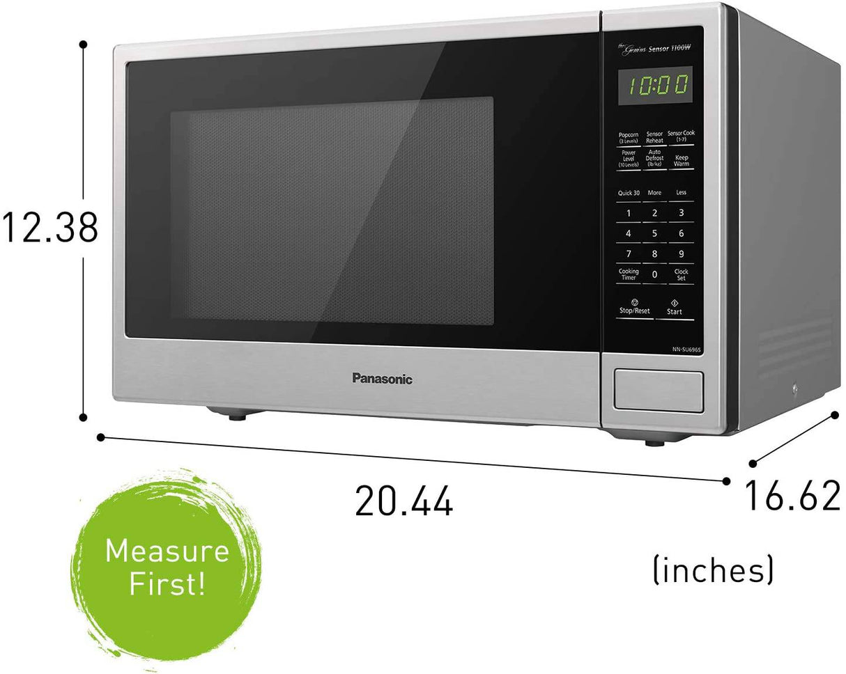 Panasonic NN-SU696S - Horno de microondas, 1.3 Cft, acero inoxidable/plata - DIGVICE MX