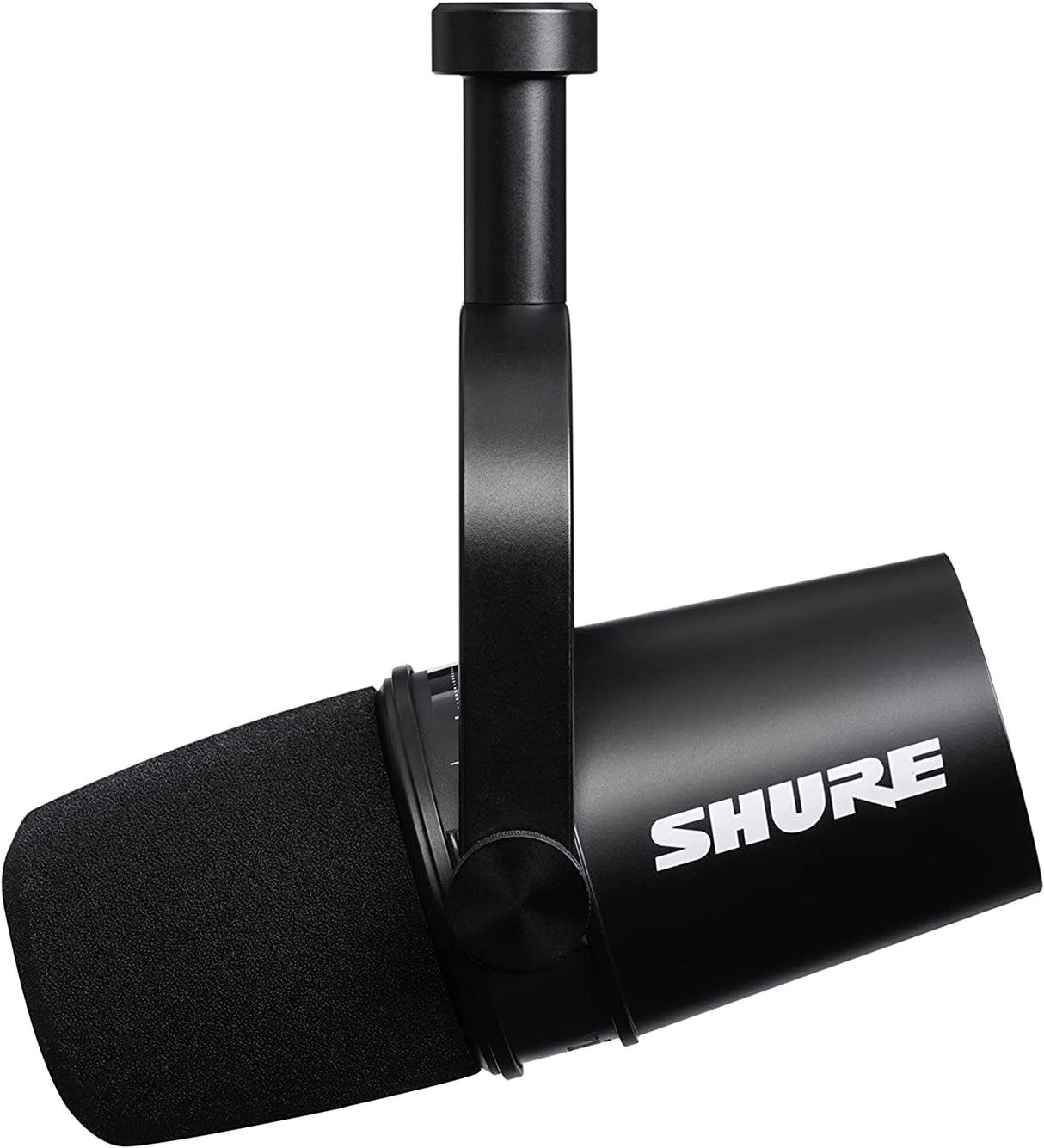 Shure MV7 Micrófono USB para podcasting, grabación, transmisión en vivo y juegos, salida de auriculares integrada, micrófono dinámico USB/XLR totalmente metálico, tecnología de aislamiento de voz, certificación TeamSpeak y Zoom, negro