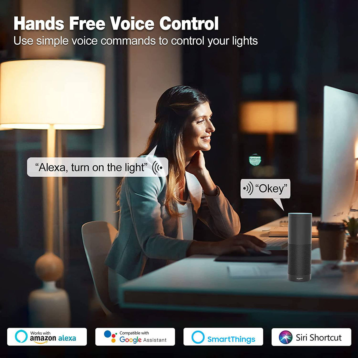 Konodar Smart Alexa Bombillas con mando a distancia, Bluetooth y WiFi, bombillas LED regulables, 9 W, ultrabrillante, sincronización de música, bombillas que cambian de color, funciona con Alexa, Google Home, Siri Shortcut, paquete de 2 - DIGVICE MX