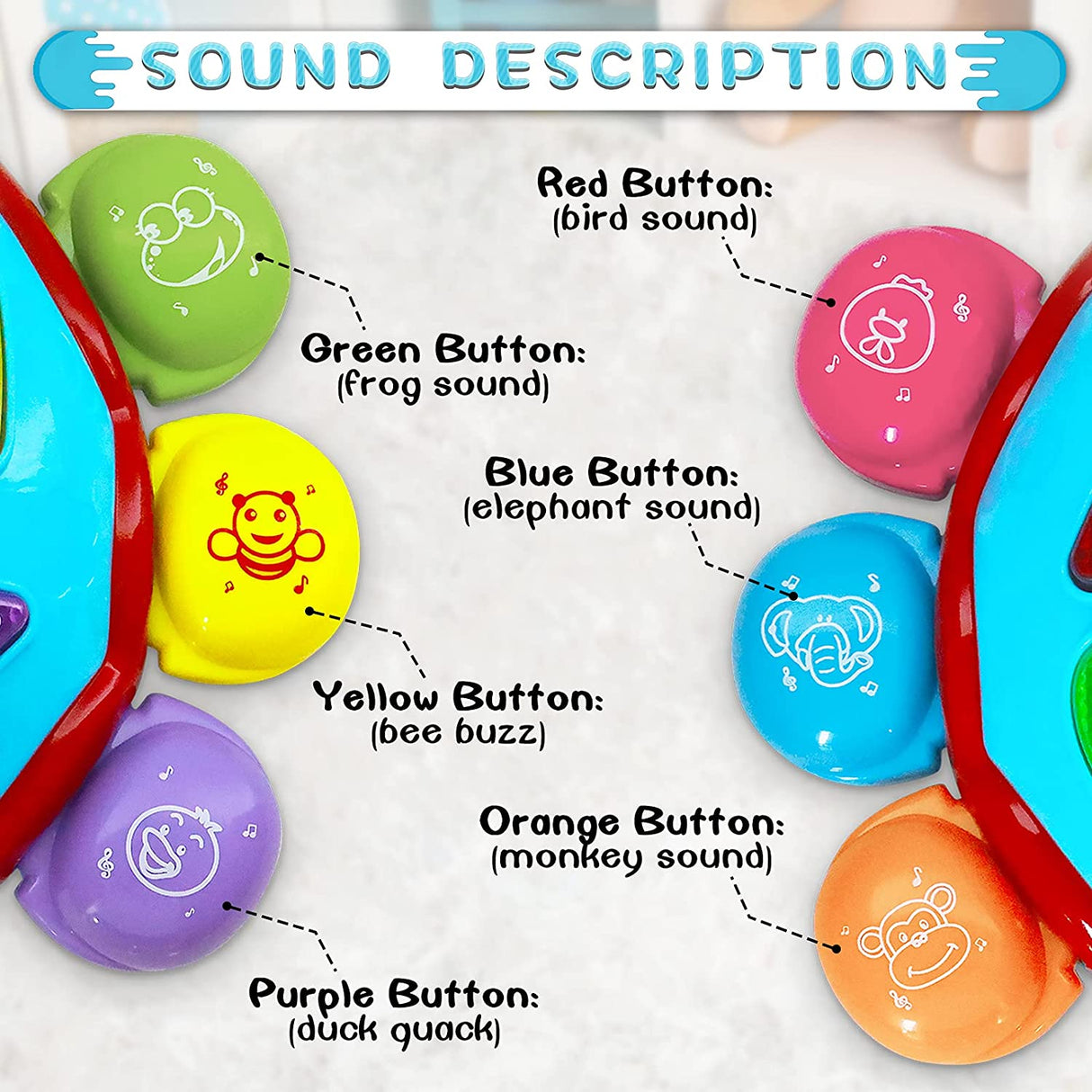 HISTOYE Español Inglés Juguetes para bebés con música ligera Juguete Bilingue -