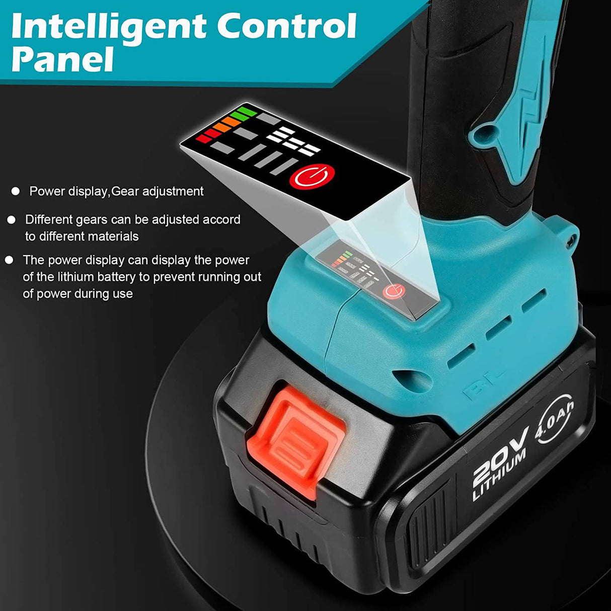 Amoladora angular inalámbrica FEOTDN de 20 V, herramienta de amoladora eléctrica con batería de litio de 4,0 AH, motor sin escobillas de 10000 RPM, amoladora con mango ajustable, amoladora de metal y corte de madera/metal - DIGVICE MX