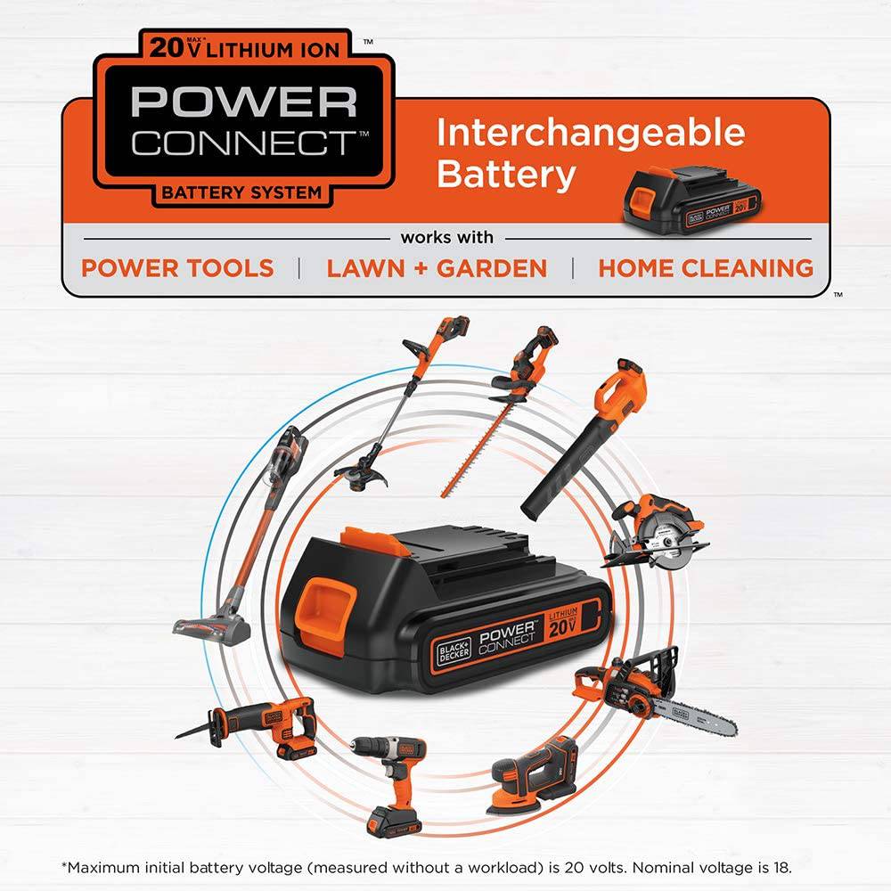 BLACK+DECKER 20V MAX* POWERCONNECT Taladro/destornillador inalámbrico + MOUSE Kit combinado de lijadora de detalles (BD2KITCDDS) - DIGVICE MX