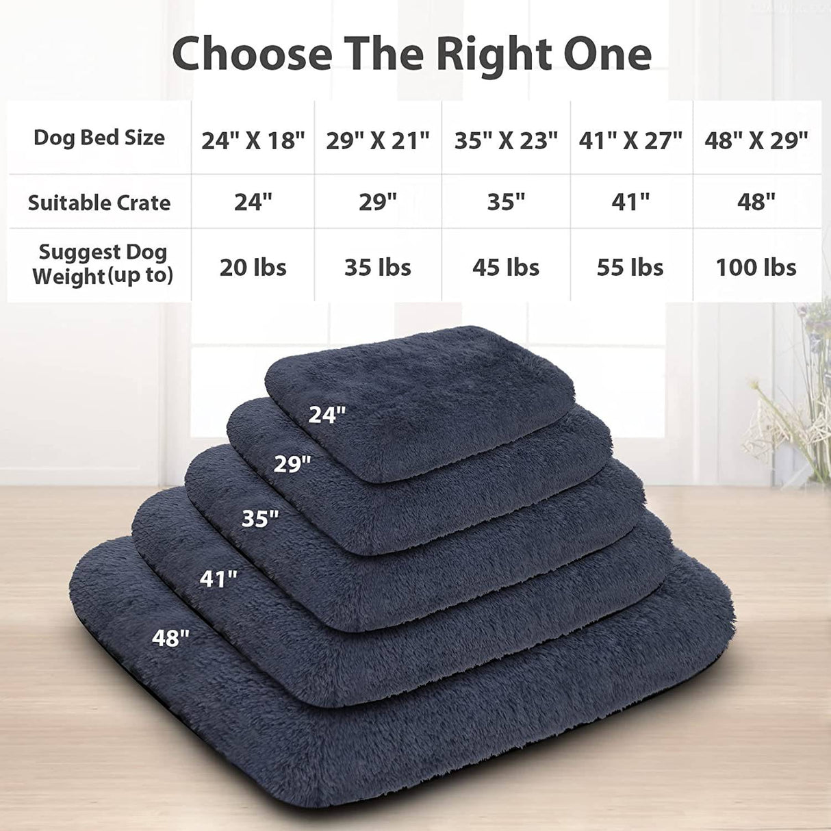 CHAMPETS - Almohadilla para cama de perro, camas para perros grandes, camas suaves de felpa de lujo para mascotas, funda extraíble lavable, alfombrilla resistente al agua para mascotas SMALL - DIGVICE MX