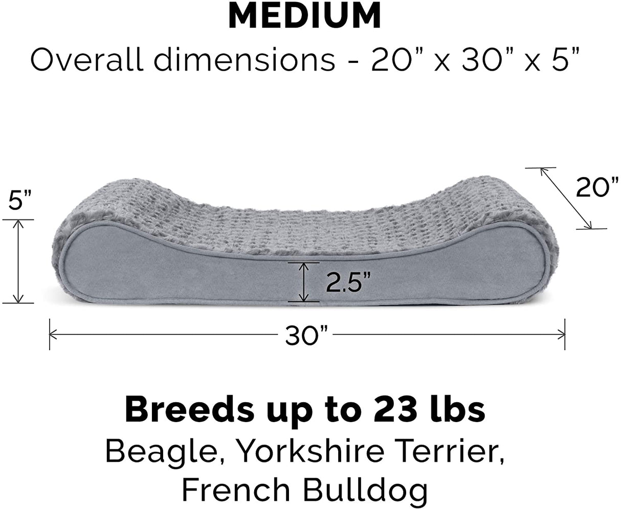 Furhaven Camas ortopédicas, de gel y de espuma viscoelástica para perros pequeños, medianos y grandes - Colchón ergonómico Contour Luxe Lounger Dog Bed y más MEDIUM - DIGVICE MX