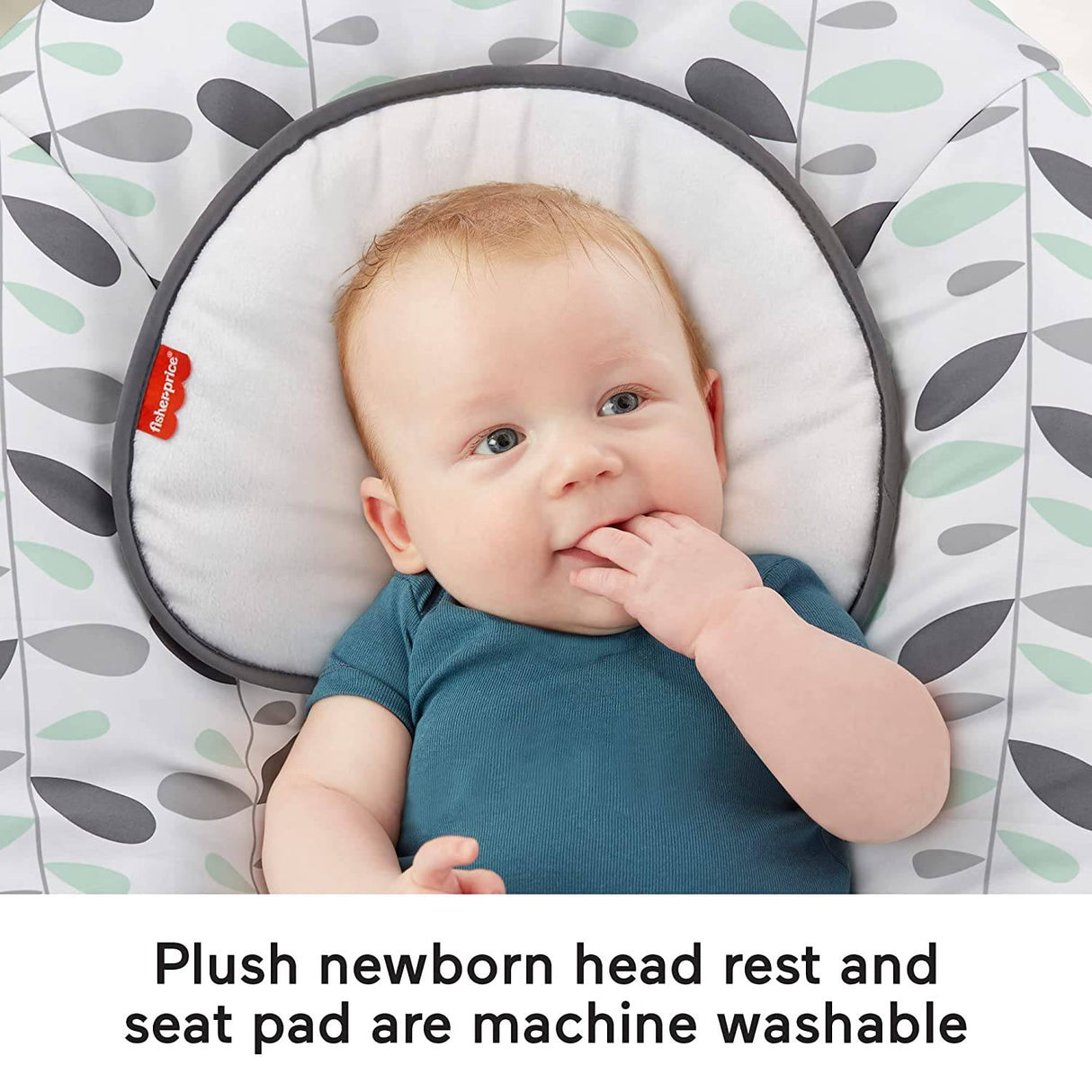 Fisher-Price See and Soothe Deluxe Bouncer Climbing Leaves, asiento de bebé relajante portátil con vibraciones y música - DIGVICE MX