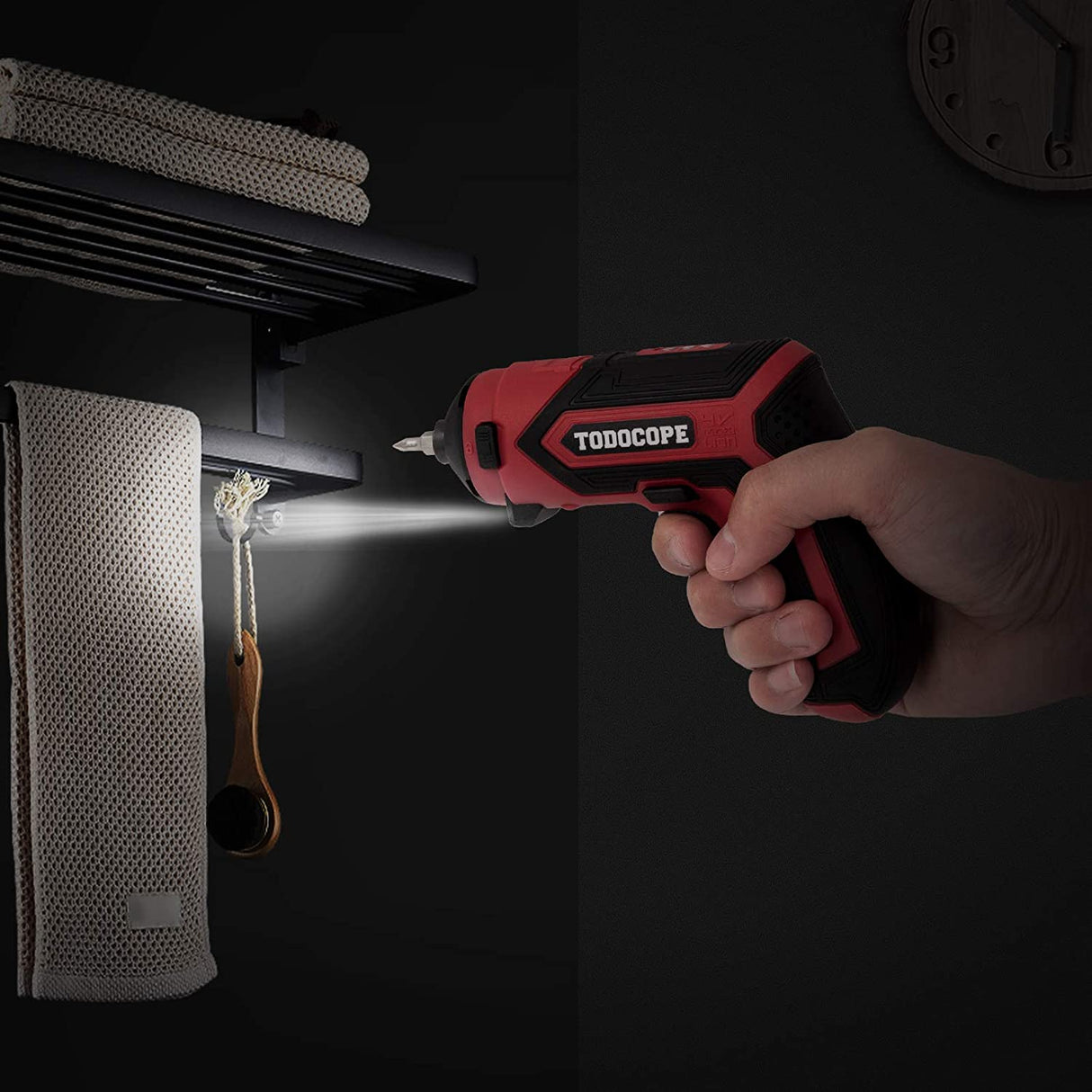 TODOCOPE Destornillador eléctrico 4 en 1 inalámbrico, 4V MAX 1500mAh Li-ion Destornillador inalámbrico recargable, con 4 accesorios multifunción y cargador - DIGVICE MX