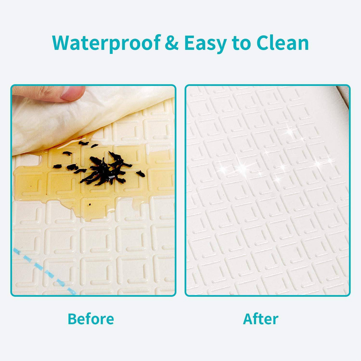 YOOVEE Tapete de juego para bebés, tapete impermeable grande para gatear para bebés, tapete reversible para bebés y niños pequeños, fácil de limpiar. - DIGVICE MX