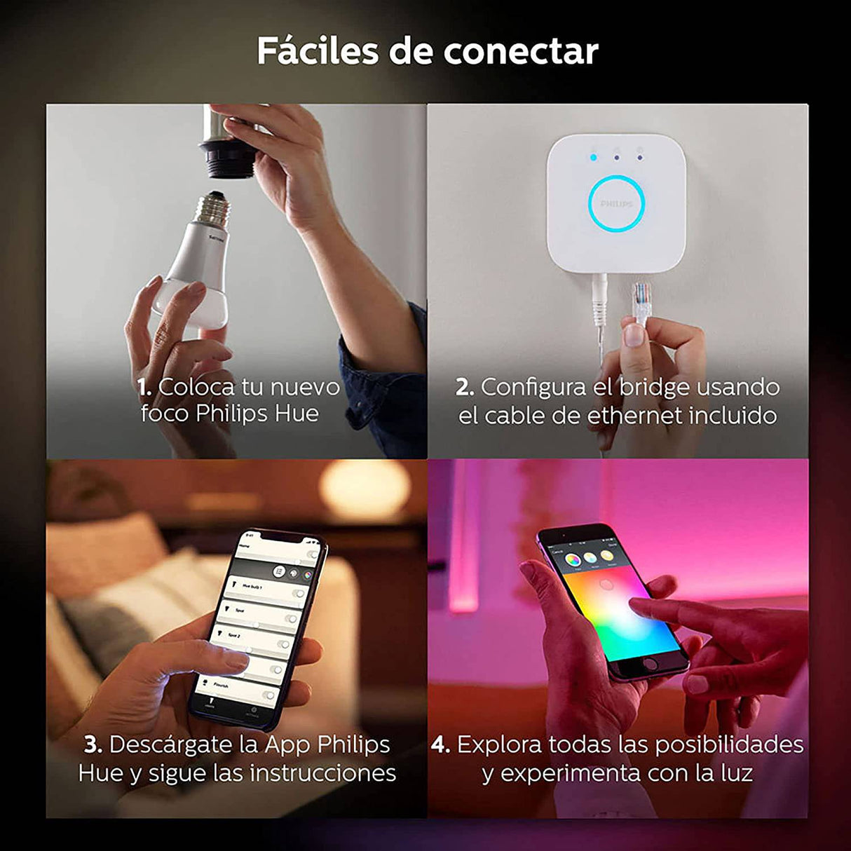 Philips Hue 468942 Single Premium BR30 Smart Bulb Downlight para latas empotradas de 5-6 pulgadas, 16 millones de colores (se requiere Hue Hub, funciona con Alexa), versión antigua, blanco y ambiente de color - DIGVICE MX