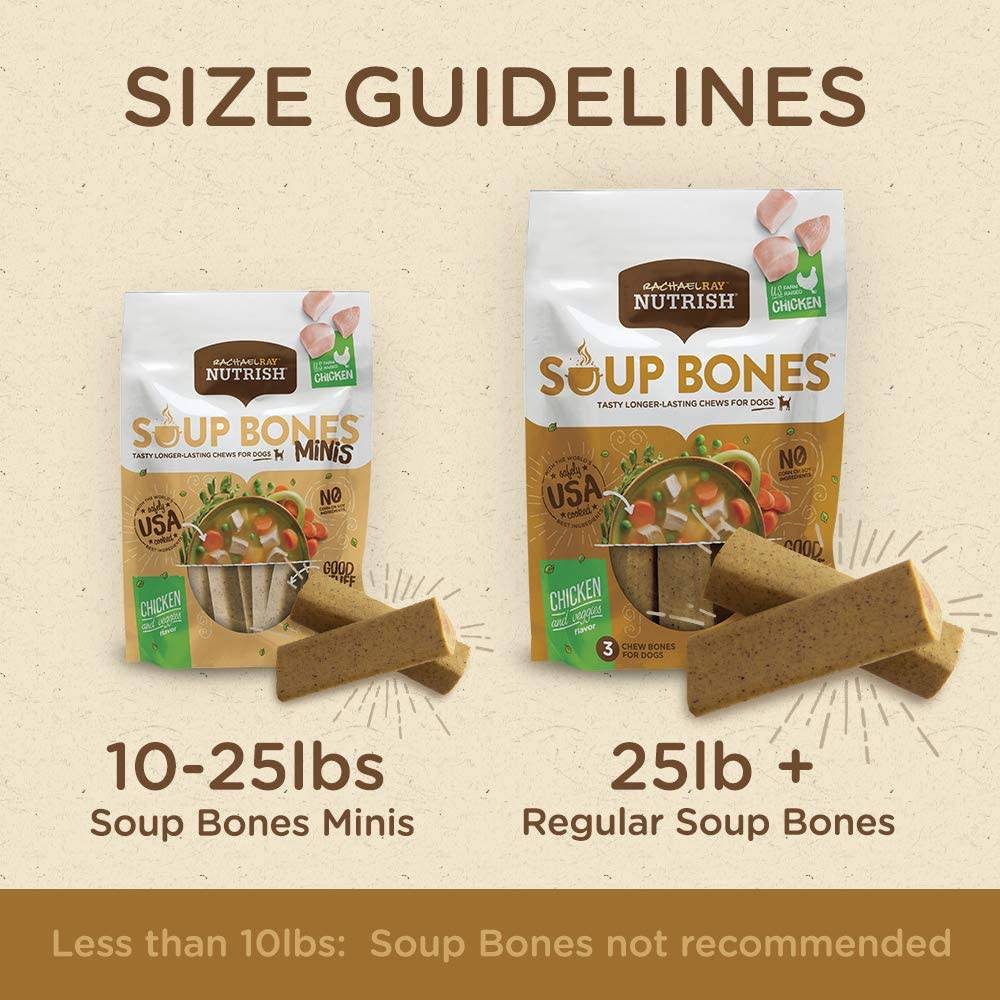 Rachael Ray Nutrish Soup Bones Masticables para perros de mayor duración - DIGVICE MX